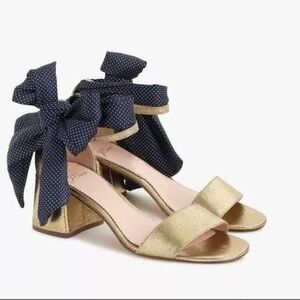 Jcrew metallic open toed shoes size 8.5